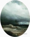 Barco en una tormenta 1891 Romántico Ivan Aivazovsky Ruso